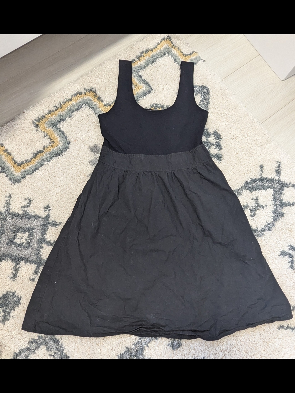 Theory Black Scoop Neck Midi Dress